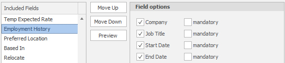 A screenshot of a field options

Description automatically generated