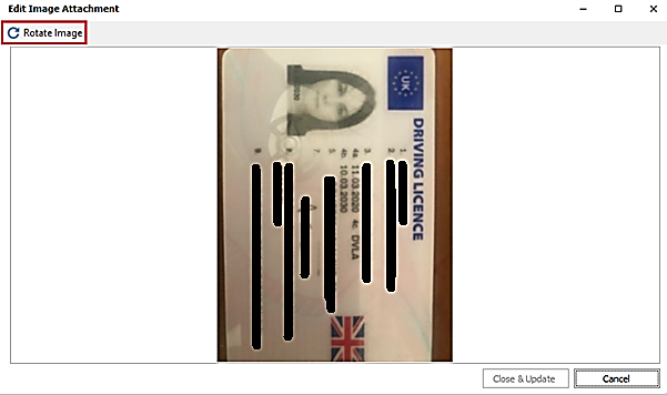 A close-up of a driver's license

Description automatically generated